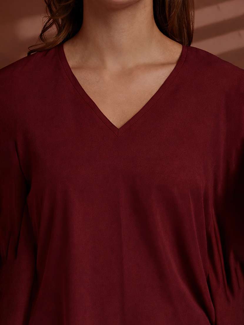 women solid kimono sleeve kaftan top - 22486237 -  Standard Image - 5
