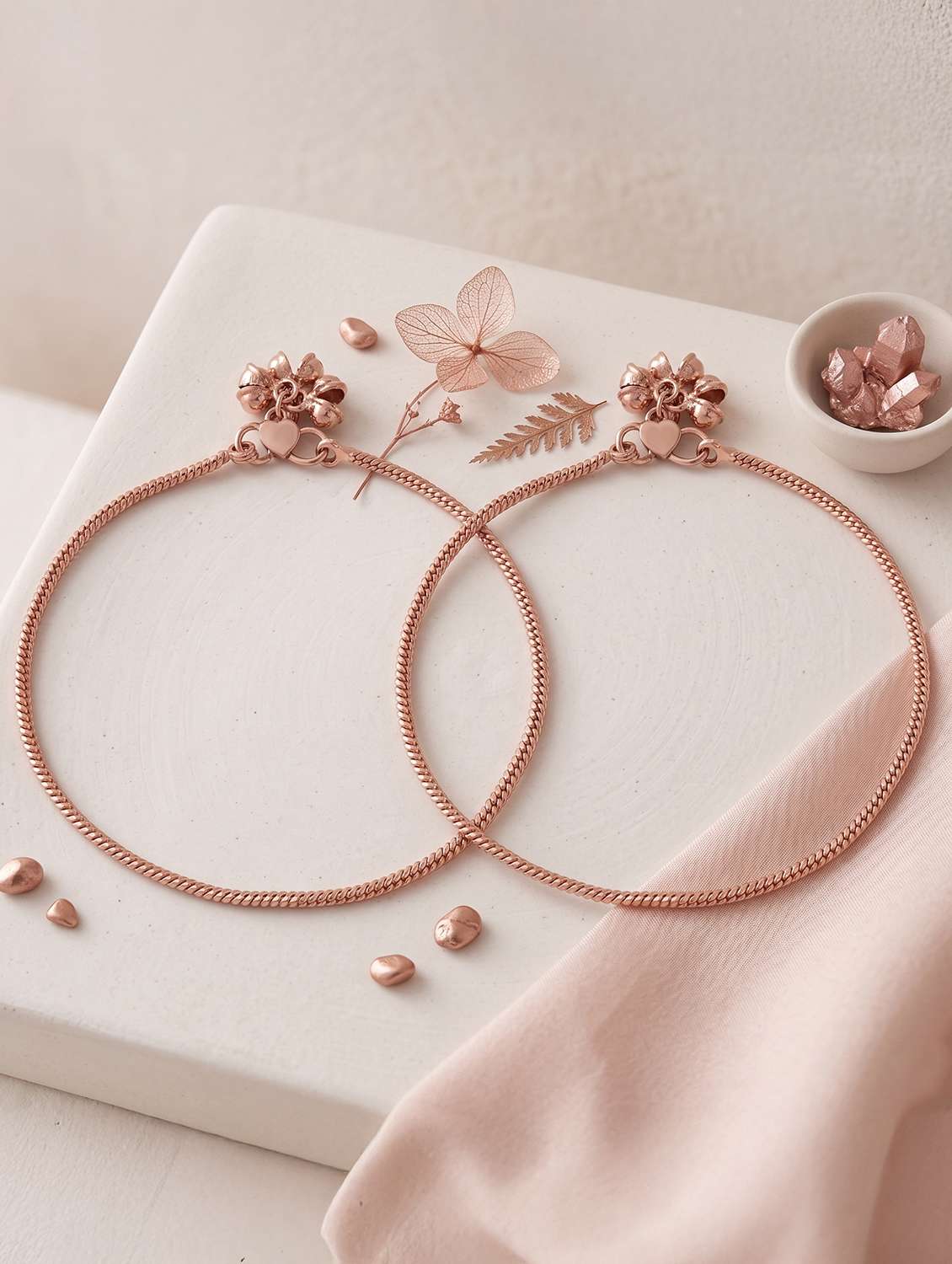 pure copper thin anklet for women payal pajeb