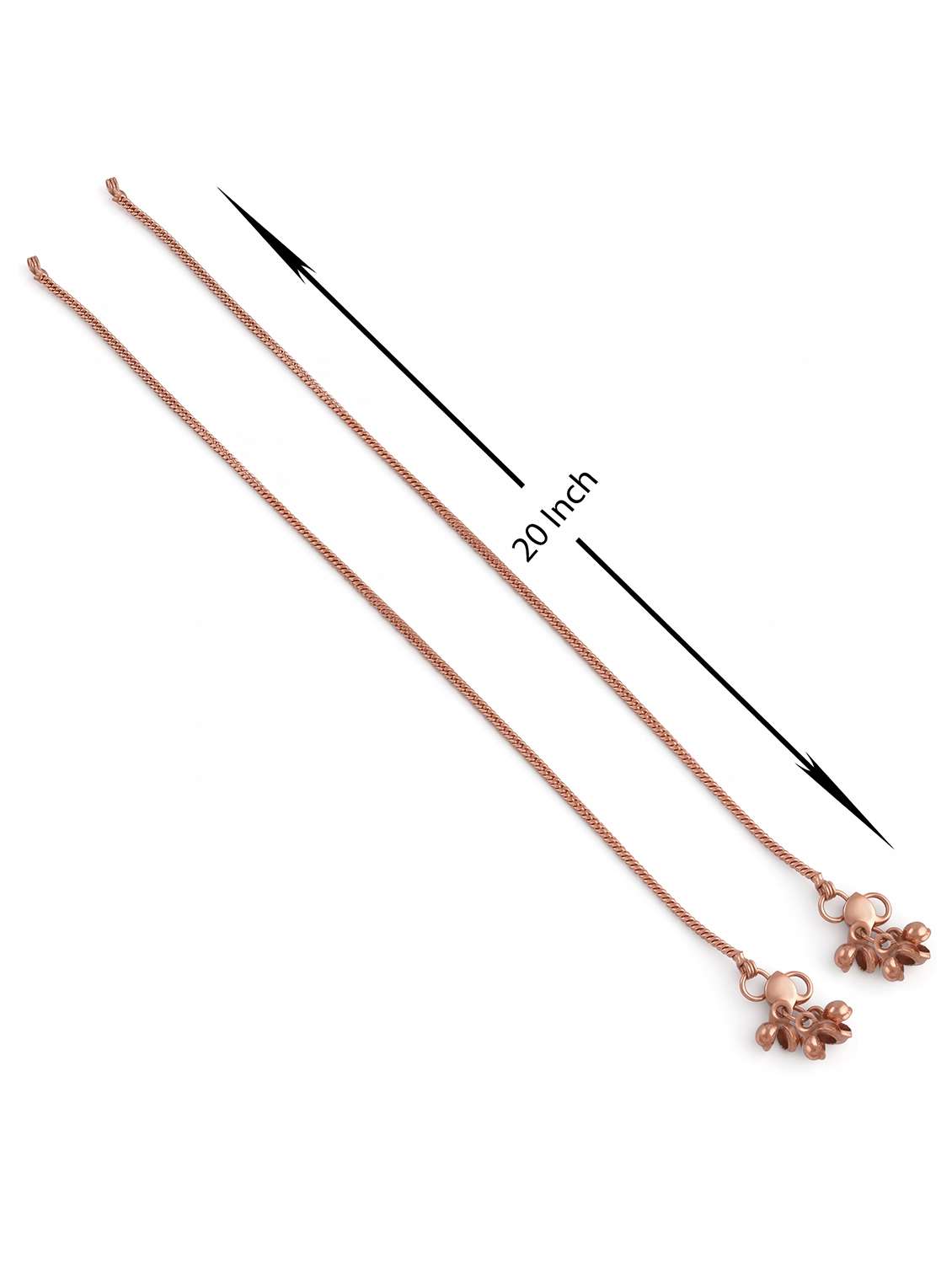 pure copper thin anklet for women payal pajeb - 22486255 -  Standard Image - 3