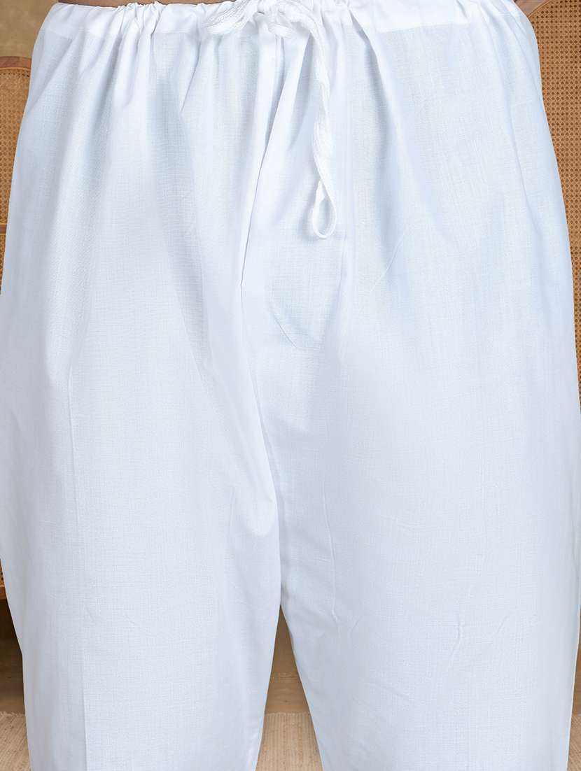 men solid mandarin neck kurta pyjama set - 22486258 -  Standard Image - 5