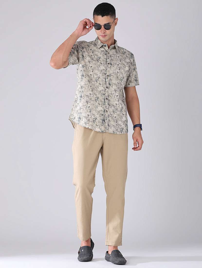 men printed short sleeves regular fit casual shirt - 22486445 -  Standard Image - 5