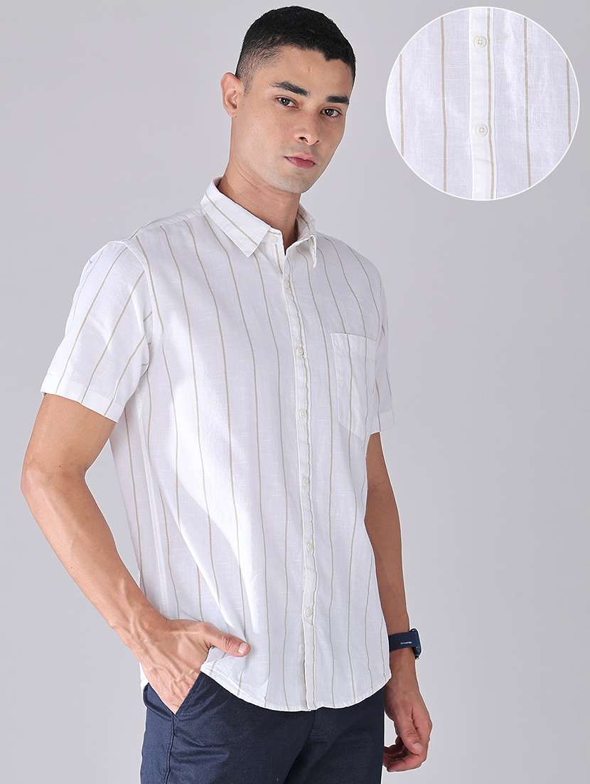 men printed short sleeves regular fit casual shirt - 22486446 -  Standard Image - 3