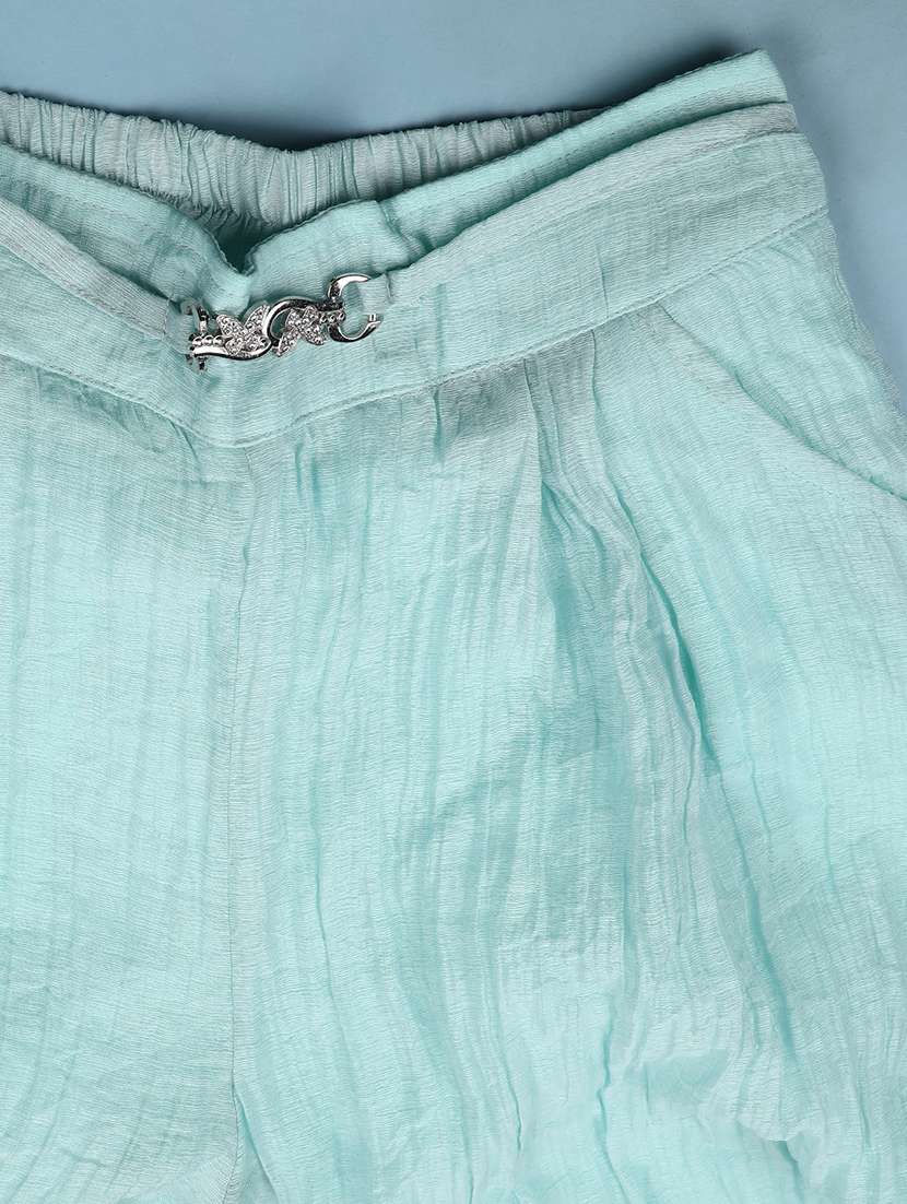 Girls Embroidered Three Quarter Sleeves Shirt And Trouser Co-ord Set - 22486574 -  Standard Image - 5