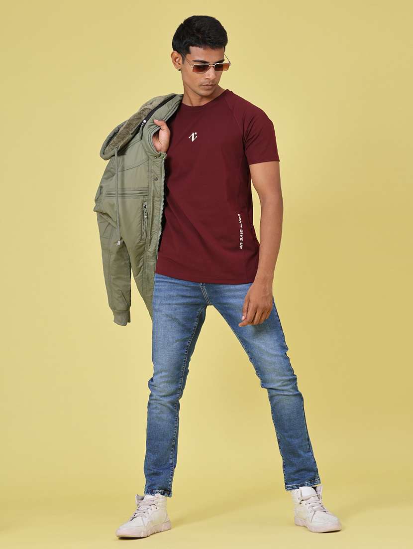 Men Solid Long Sleeve Insulator Bomber Jacket - 22486636 -  Standard Image - 5
