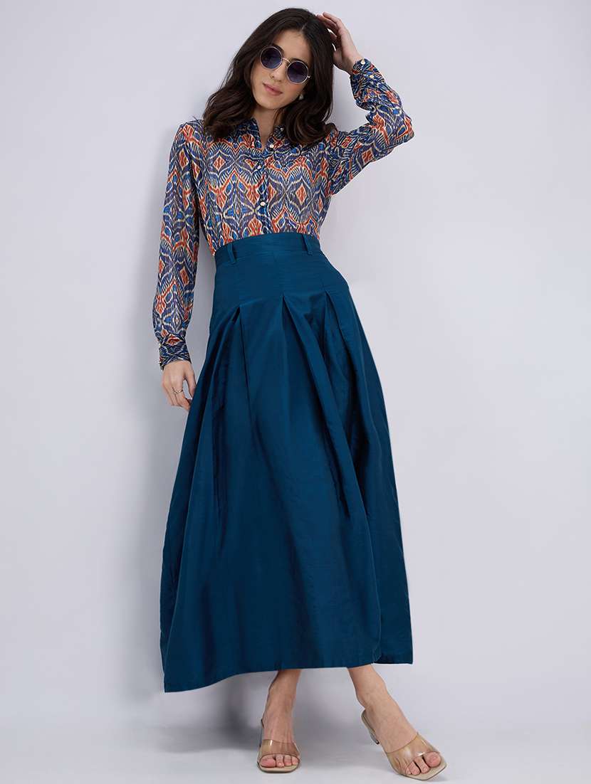 girls poly cotton maxi flared skirt - 22486721 -  Standard Image - 5