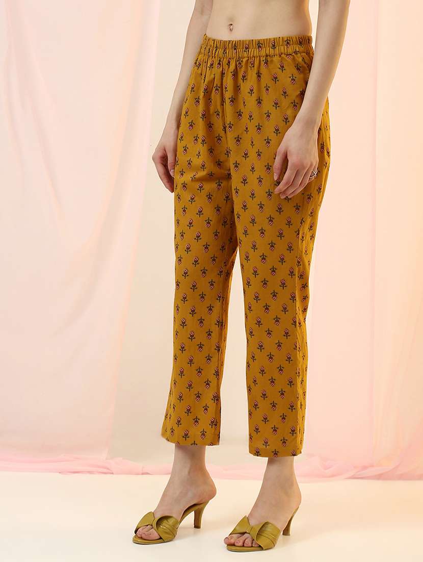 women mustard kurta pant set ethnic suit - 22486923 -  Standard Image - 5