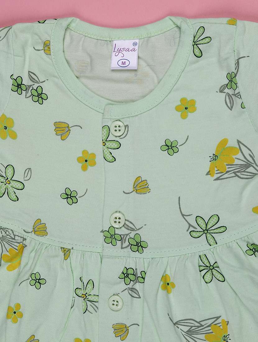 girls printed round neck frock with bloomer - 22487350 -  Standard Image - 3