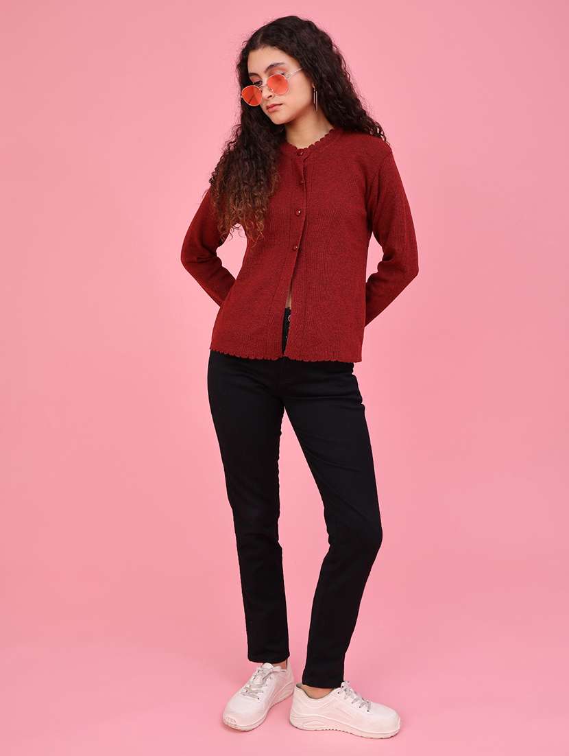 Women Solid Long Sleeve Cardigan - 22488278 -  Standard Image - 5