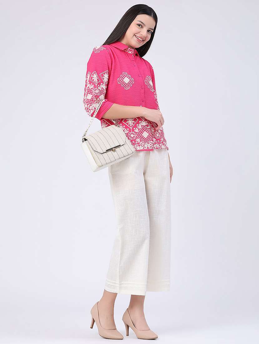 women embroidered collared regular shirt - 22488649 -  Standard Image - 5