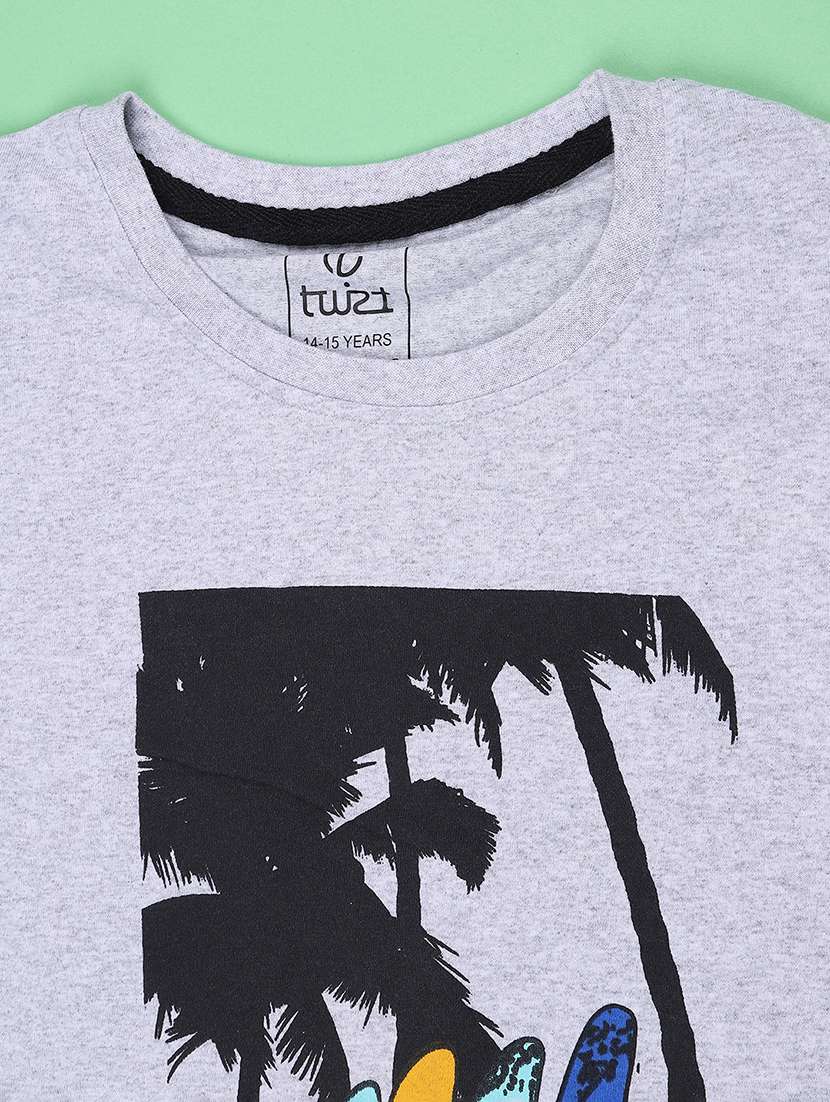 Boys Printed Short Sleeves Regular Fit T-shirt - 22488828 -  Standard Image - 3