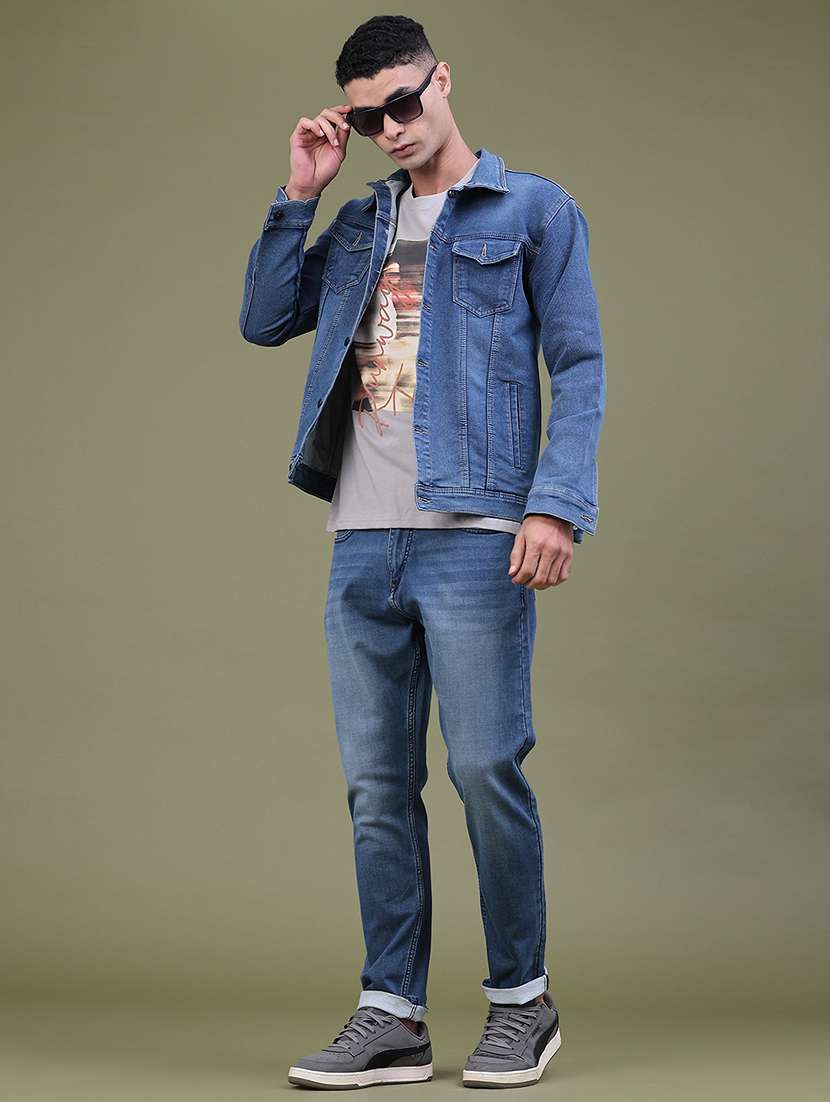 Men Washed Long Sleeve Denim Jacket - 22488854 -  Standard Image - 5