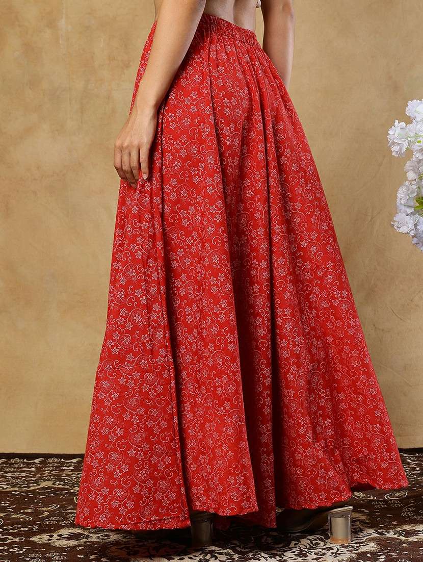 girls printed cotton a-line maxi skirt - 22489348 -  Standard Image - 3