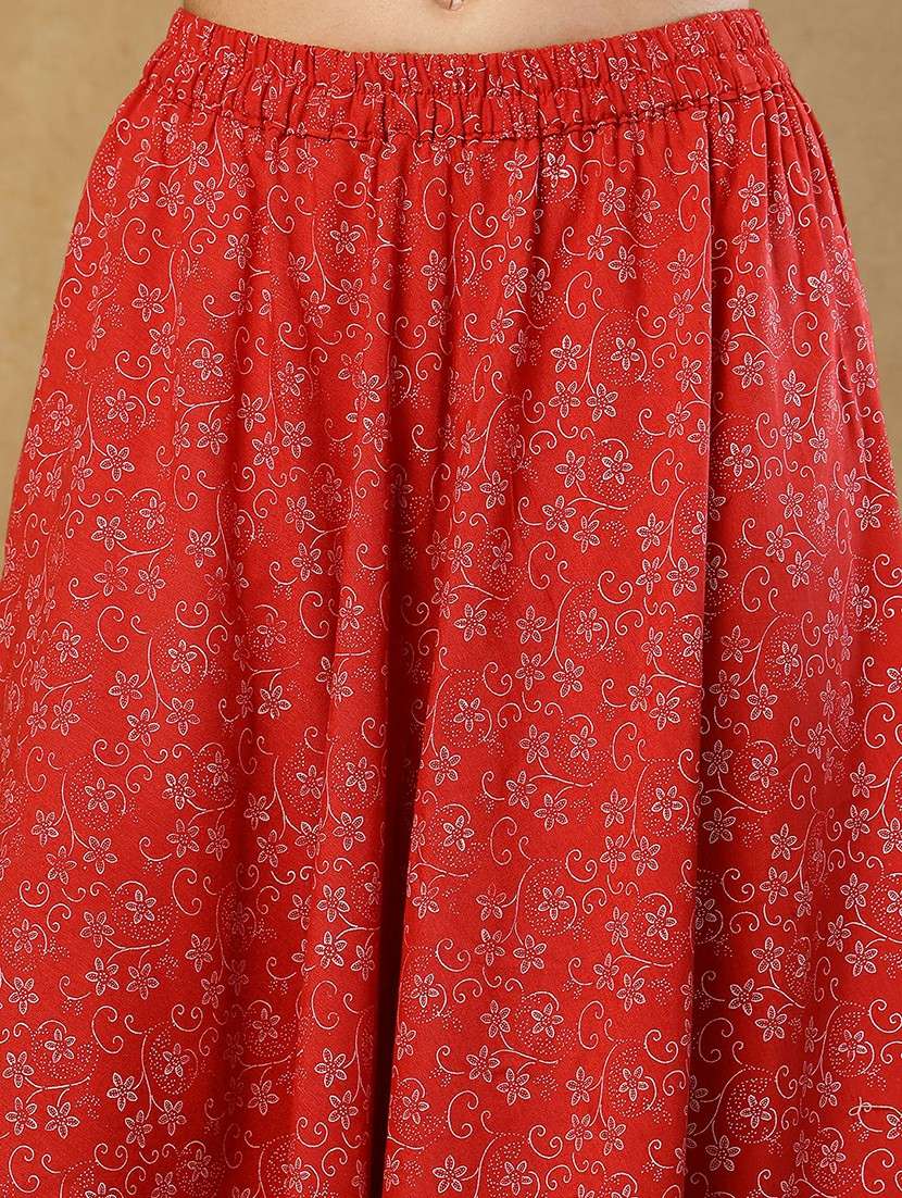 girls printed cotton a-line maxi skirt - 22489348 -  Standard Image - 5