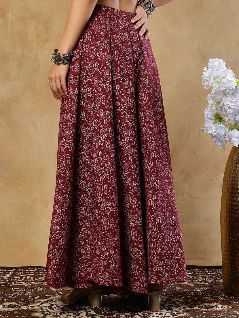 girls printed cotton a-line maxi skirt - 22489349 -  Standard Image - 3