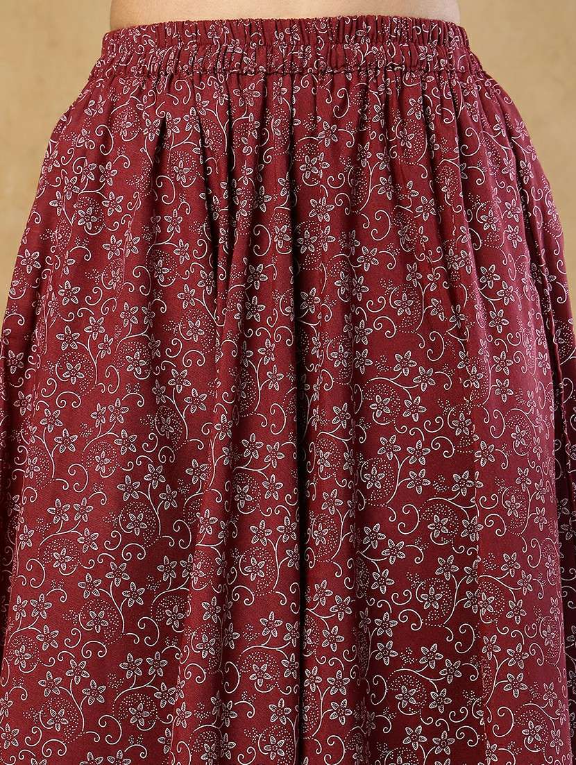 girls printed cotton a-line maxi skirt - 22489349 -  Standard Image - 5