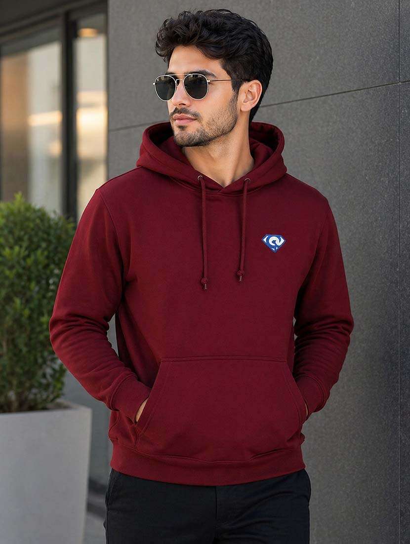 men solid long sleeve regular fit sweatshirt