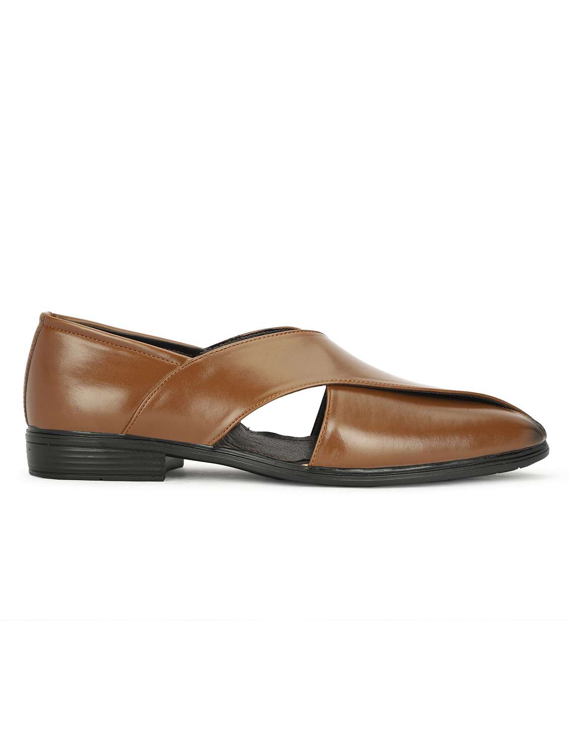 men tan slip on sandal - 22489409 -  Standard Image - 3