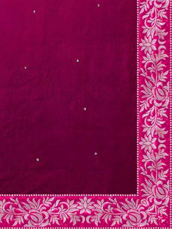 Women Self Design Half & Half Saree With Blouse - 22489501 -  Standard Image - 3