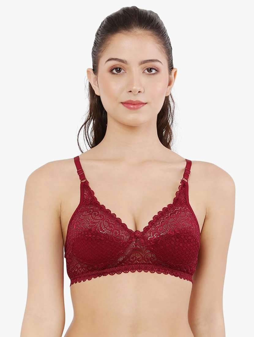 girls red lace full coverage regular wired bra