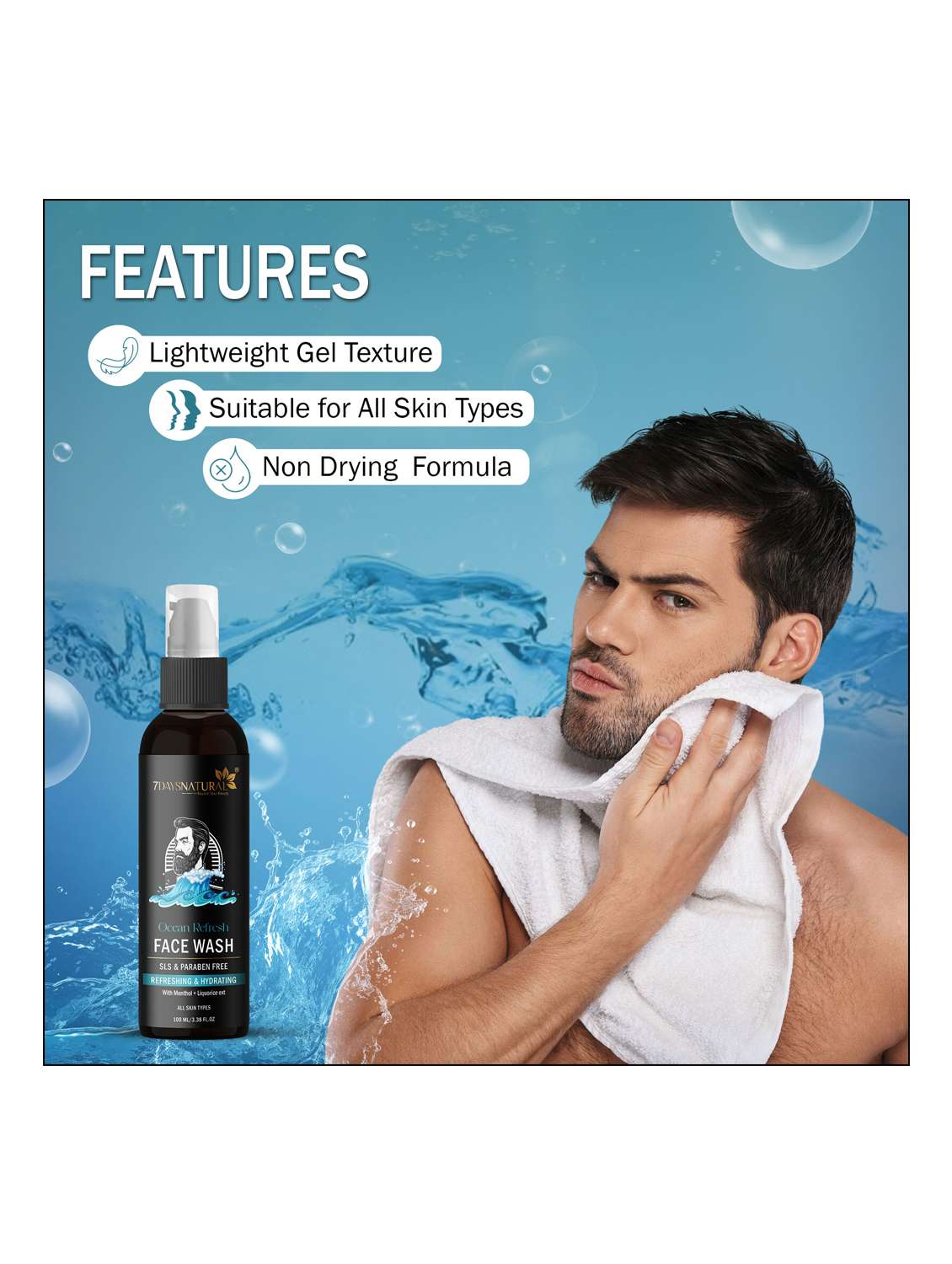 ocean refresh  face wash - 22489524 -  Standard Image - 3
