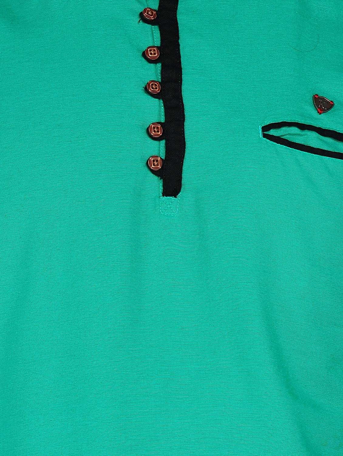 men solid mandarin neck short kurta - 22489540 -  Standard Image - 5