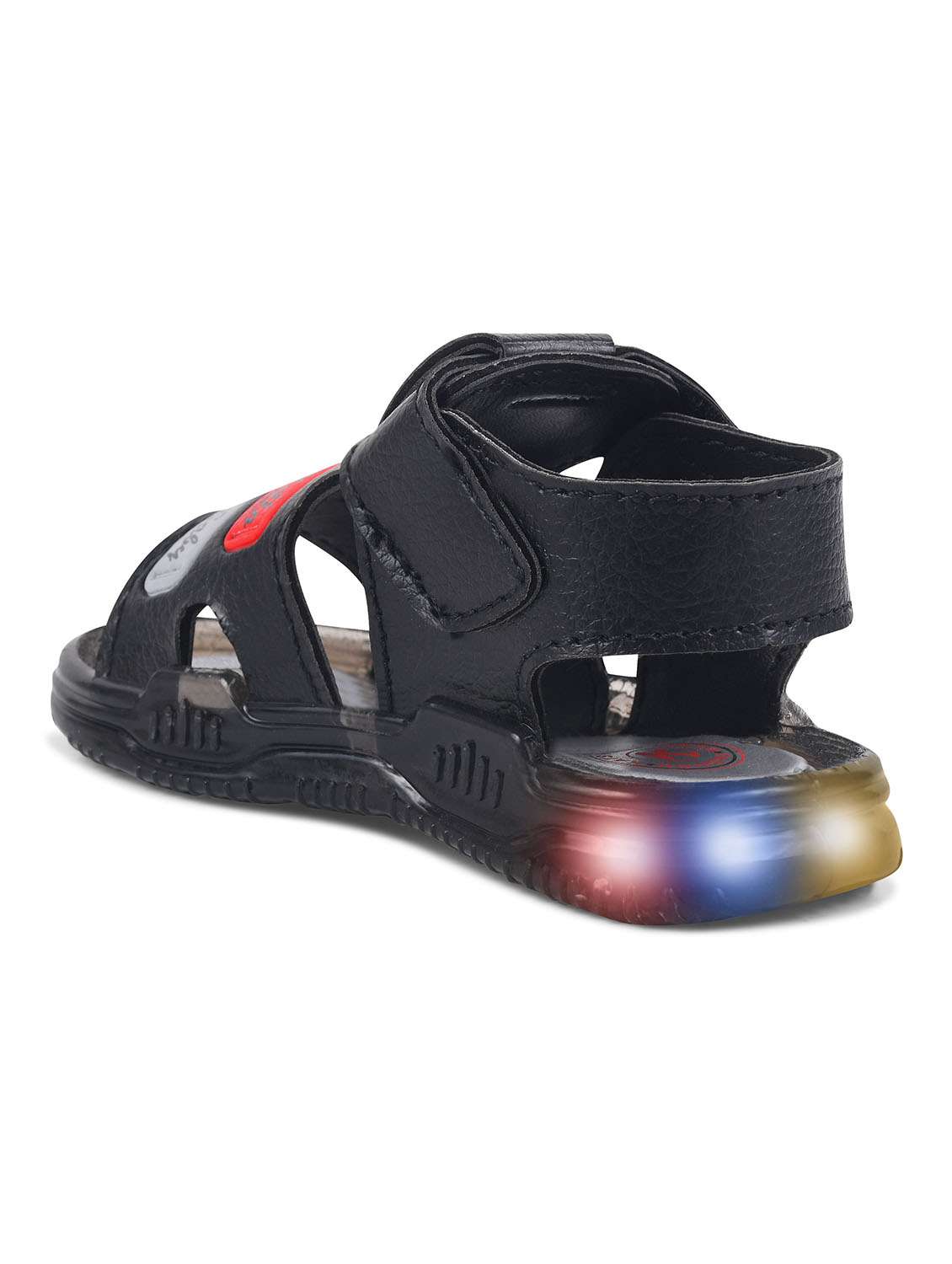 kids black synthetic floater - 22489553 -  Standard Image - 3