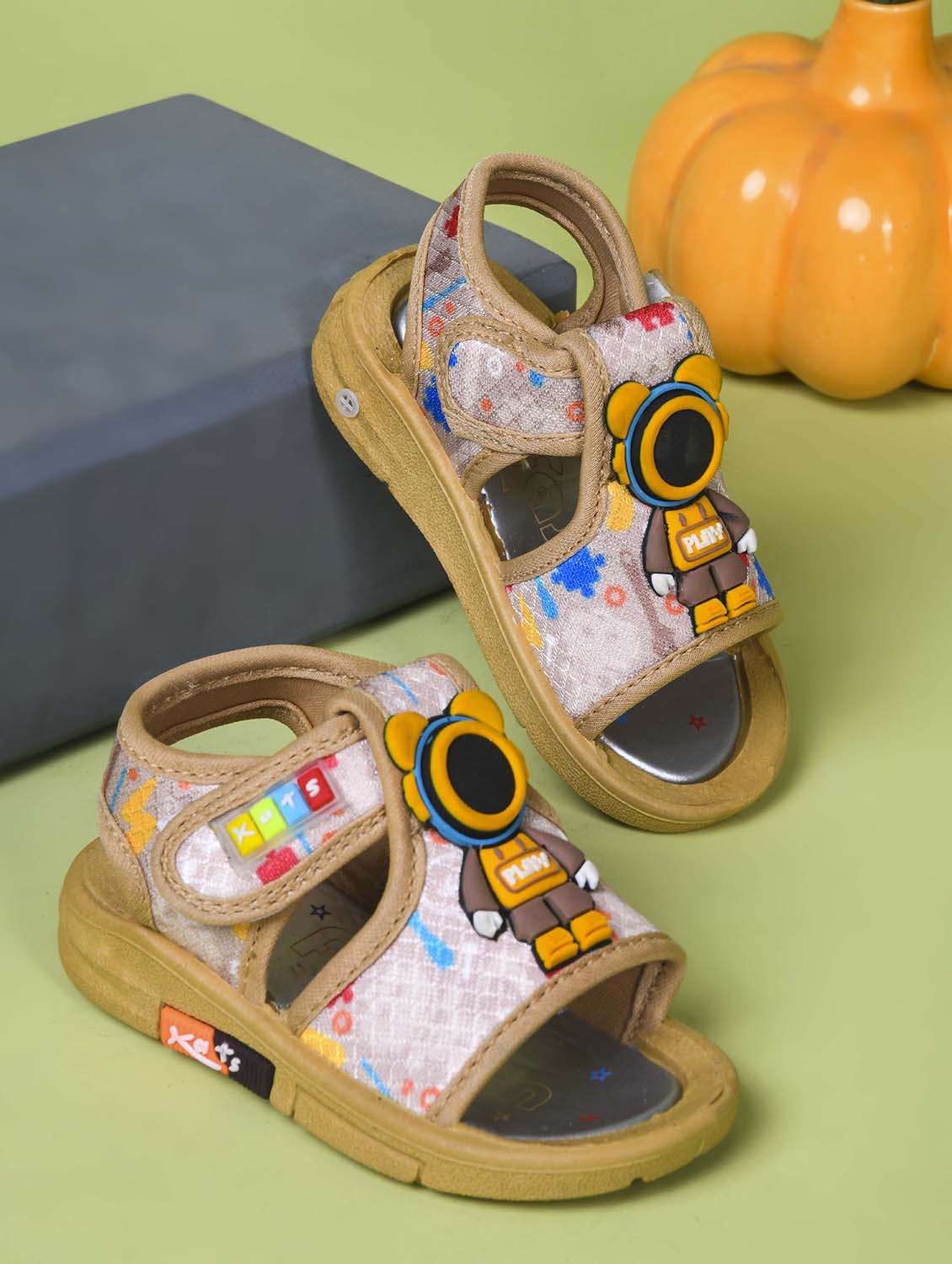 kids brown synthetic floater