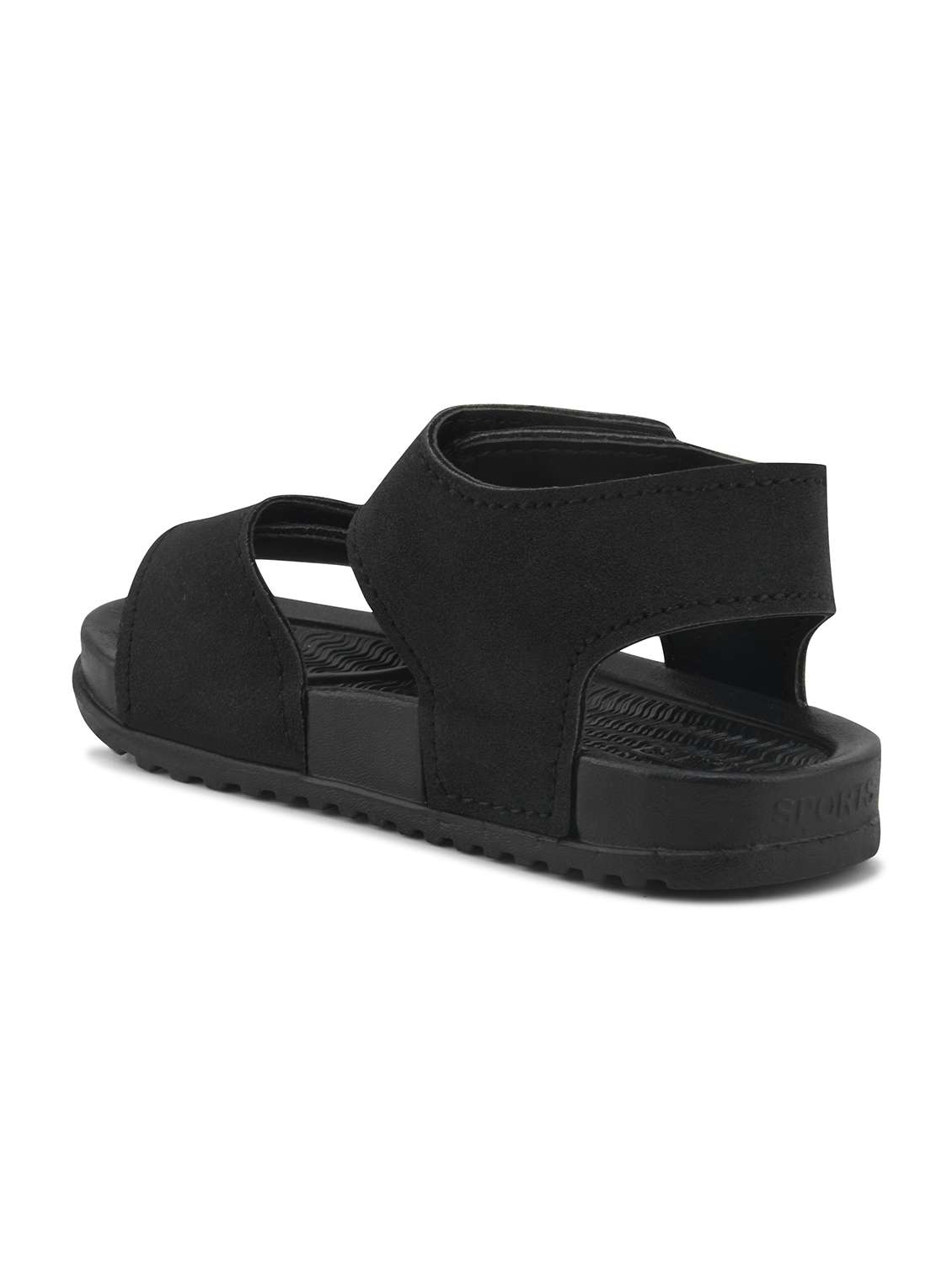 kids black synthetic floater - 22489630 -  Standard Image - 3