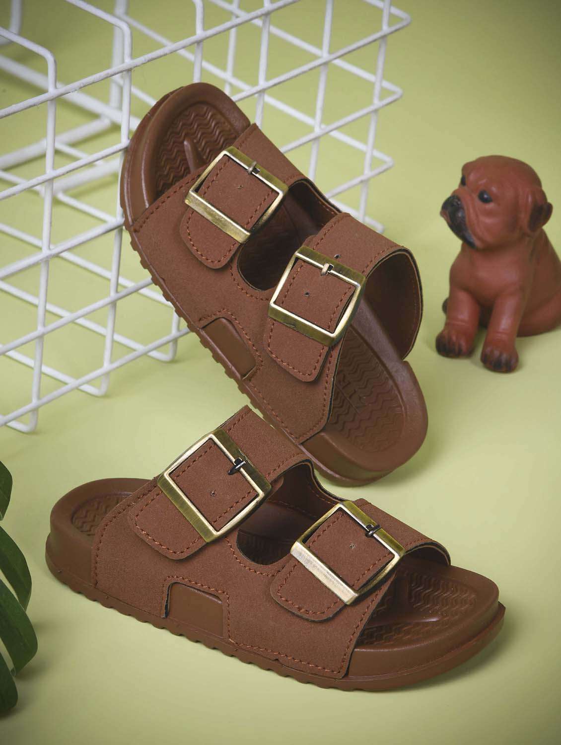 kids brown synthetic floater