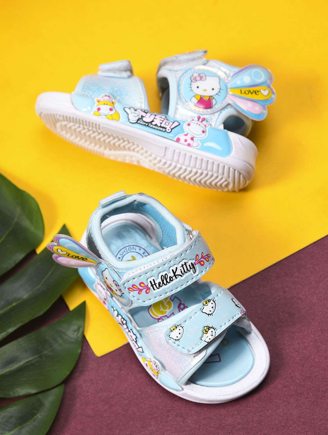 kids light blue synthetic floater