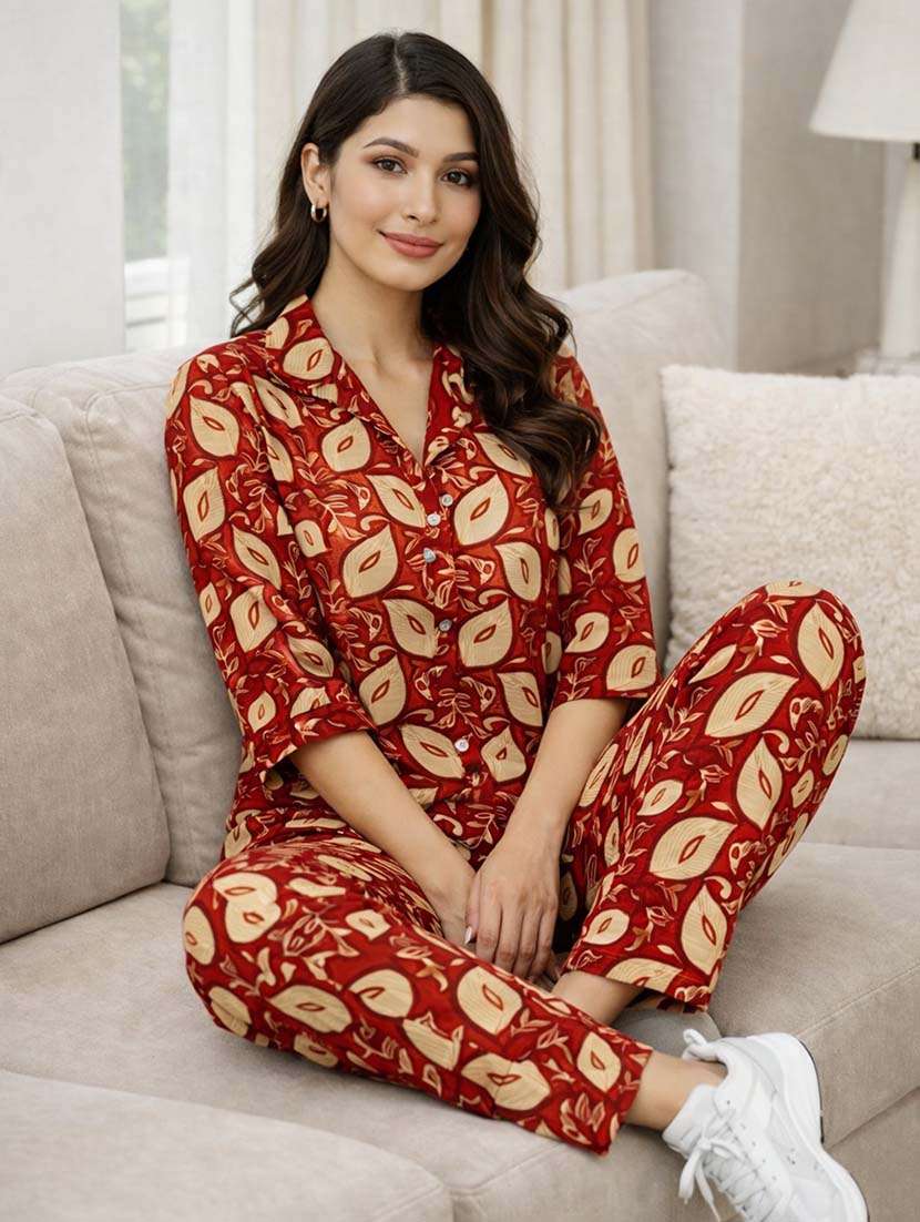 girls floral print rayon shirt and trouser set - 22489790 -  Standard Image - 3