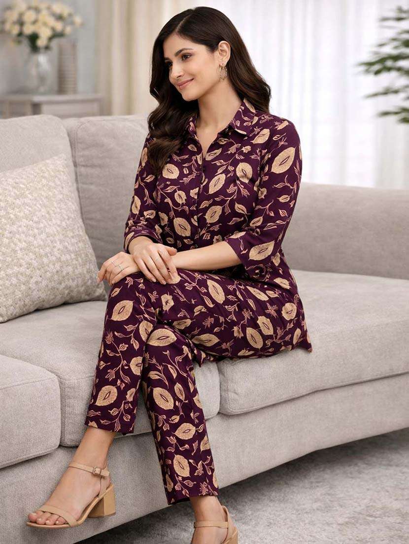 girls floral rayon top and trouser set - 22489791 -  Standard Image - 3