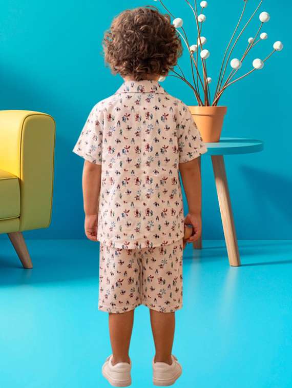 boys printed short sleeves shirt and shorts set - 22489868 -  Standard Image - 3