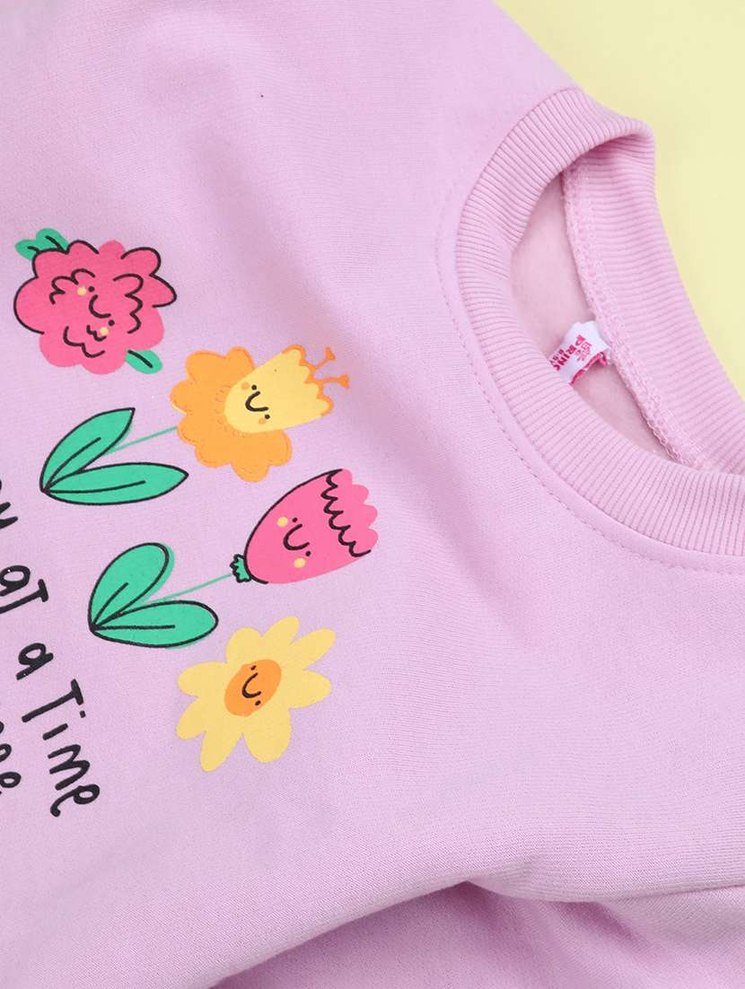 Girls Printed Long Sleeves Regular Fit Sweatshirt - 22490204 -  Standard Image - 3