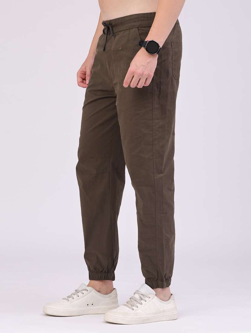 Men Solid Mid Rise Regular Fit Jogger - 22490263 -  Standard Image - 3