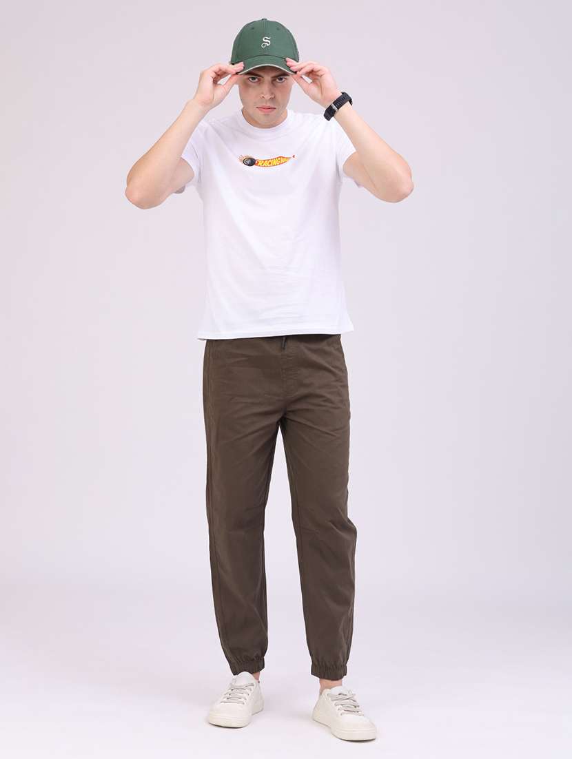 Men Solid Mid Rise Regular Fit Jogger - 22490263 -  Standard Image - 5