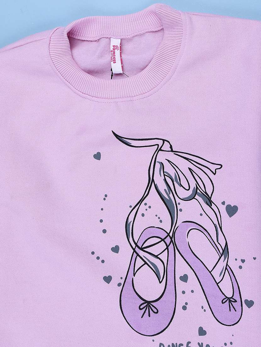 Girls Printed Long Sleeves Regular Fit Sweatshirt - 22490430 -  Standard Image - 3