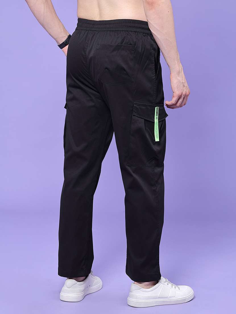 Men Solid Mid Rise Regular Fit Cargo - 22490831 -  Standard Image - 3