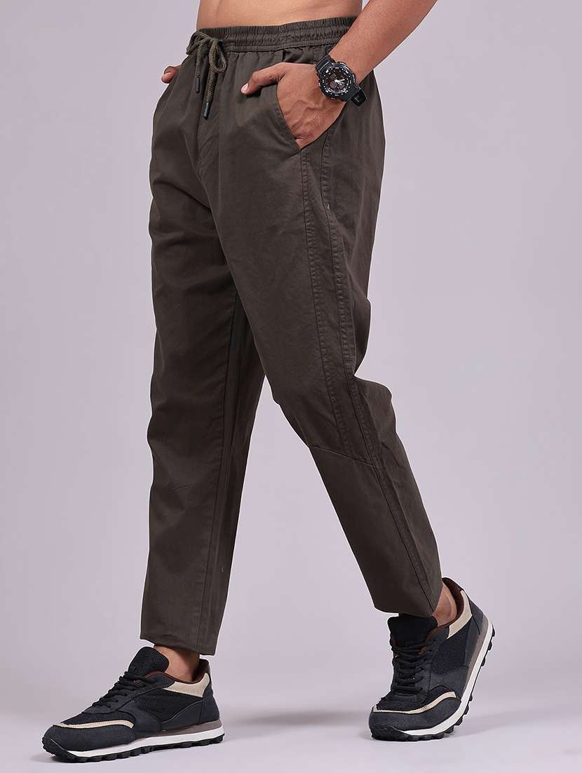 Men Solid Mid Rise Regular Fir Track Pant - 22490870 -  Standard Image - 3