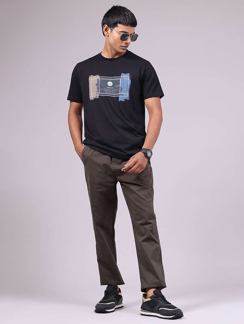 Men Solid Mid Rise Regular Fir Track Pant - 22490870 -  Standard Image - 5