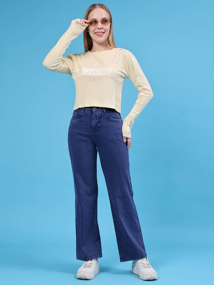 Women Typographic Long Sleeves Regular T-shirt - 22490880 -  Standard Image - 5