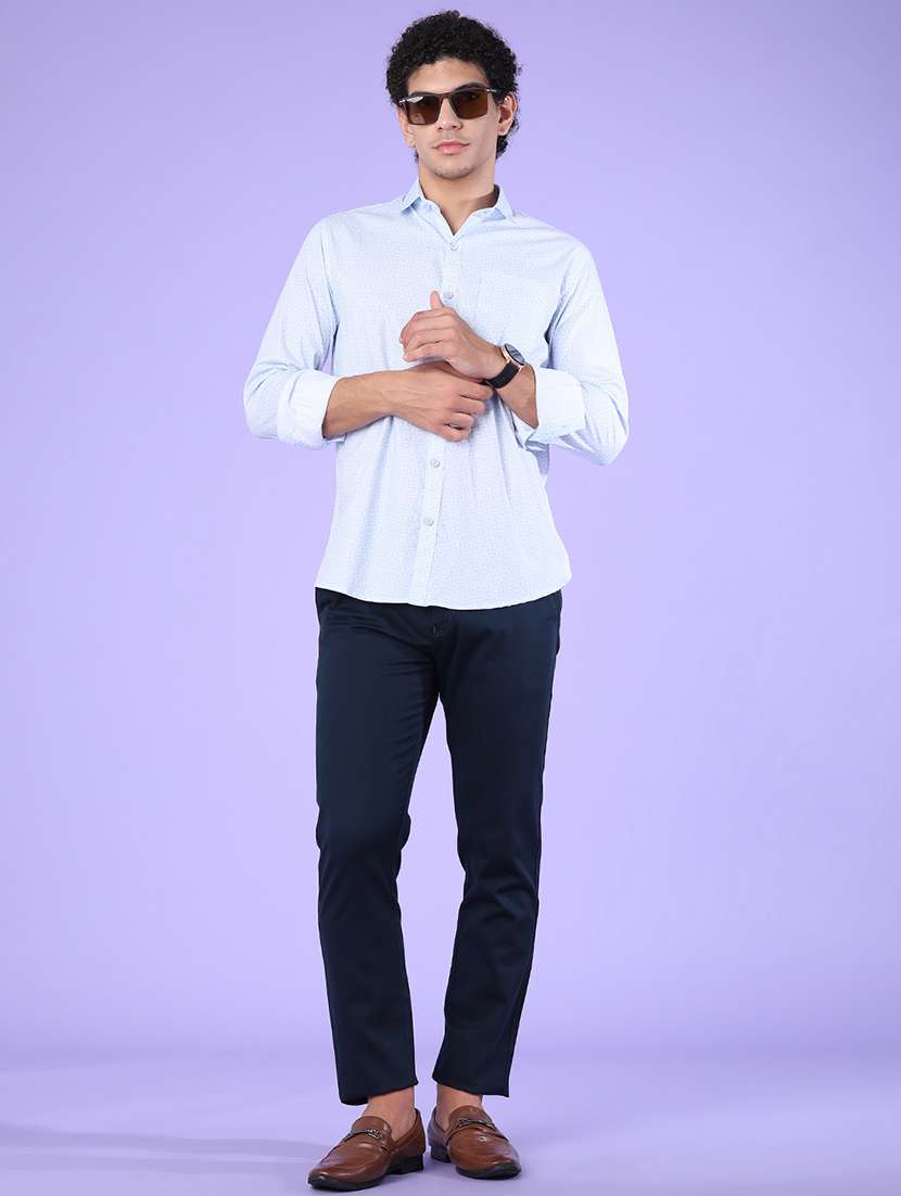 Men Solid Mid Rise Chinos Casual Trouser - 22491006 -  Standard Image - 5