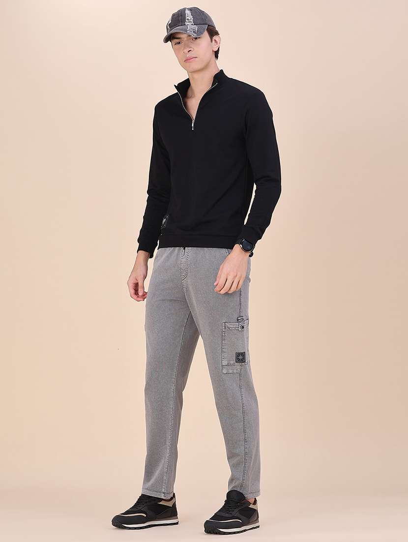 Men Solid Mid Rise Regular Fit Cargo - 22491149 -  Standard Image - 5