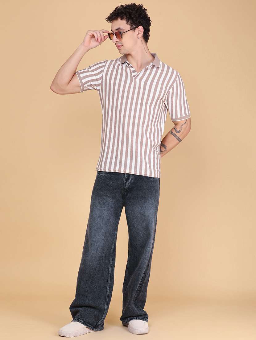 men striped short sleeve regular fit polo t-shirt - 22491174 -  Standard Image - 5