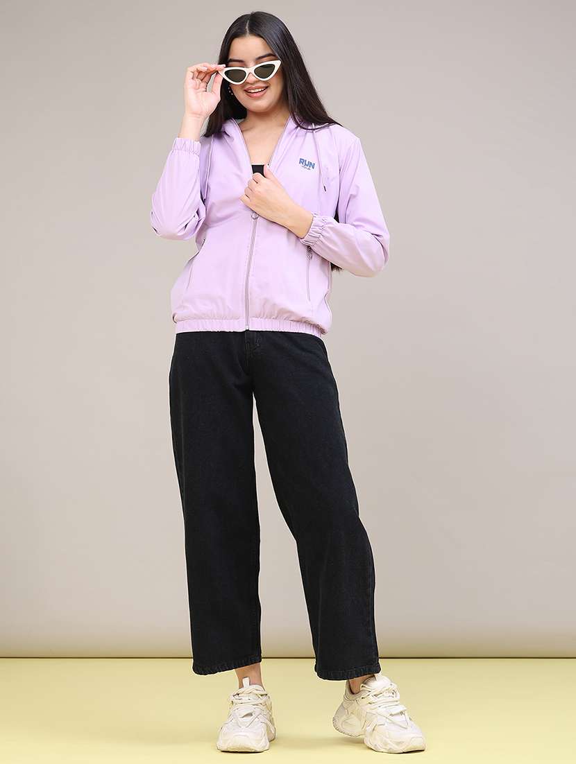 Women Solid Long Sleeves Regular Hooded Jacket - 22491184 -  Standard Image - 5
