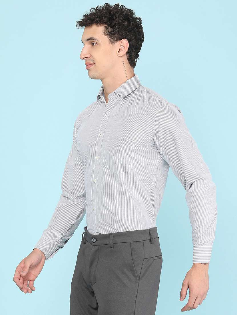 Men Striped Long Sleeves Slim Fit Shirt - 22491192 -  Standard Image - 3