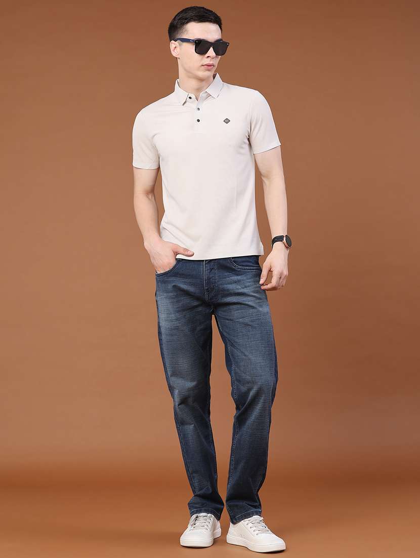 men textured short sleeve slim fit polo t-shirt - 22491326 -  Standard Image - 5