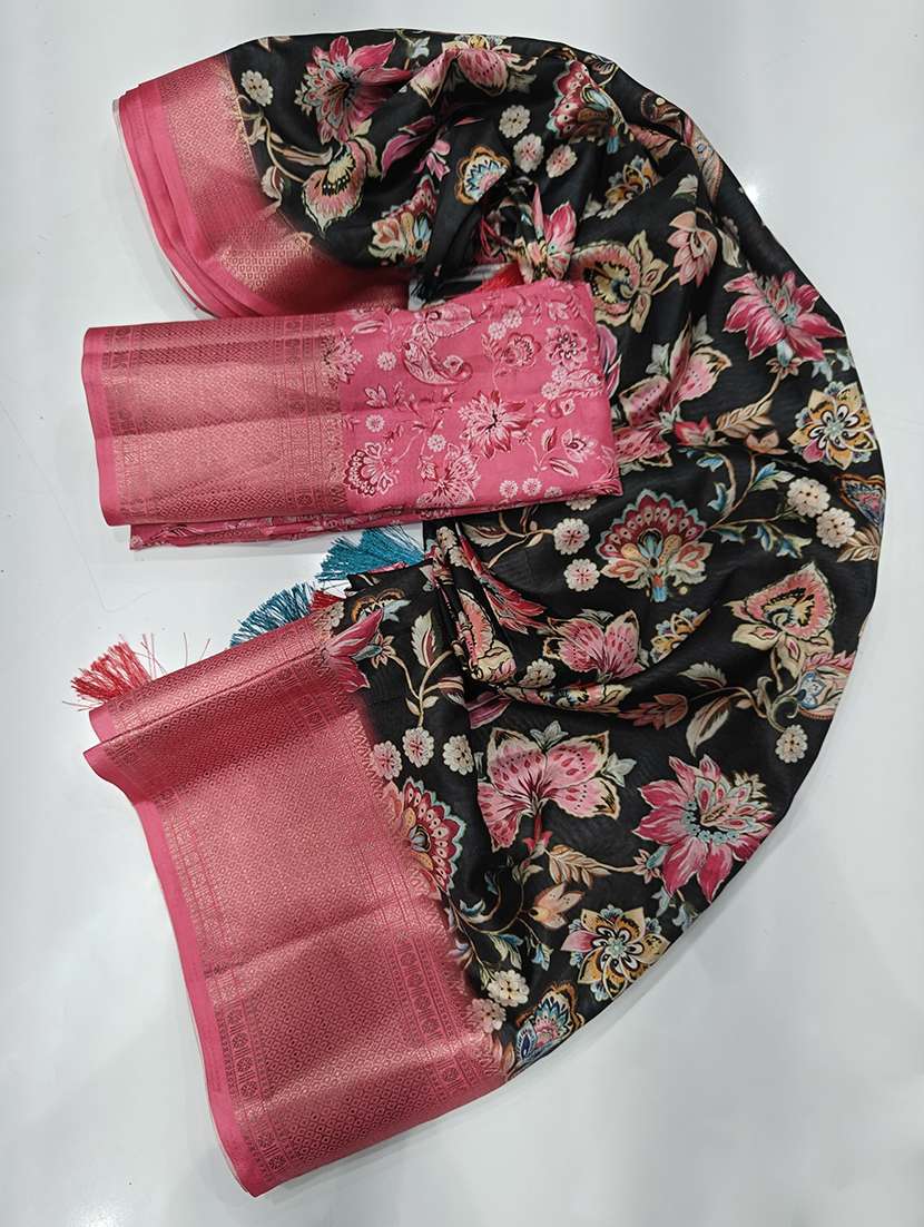women printed casual wear saree with blouse - 22491522 -  Standard Image - 5