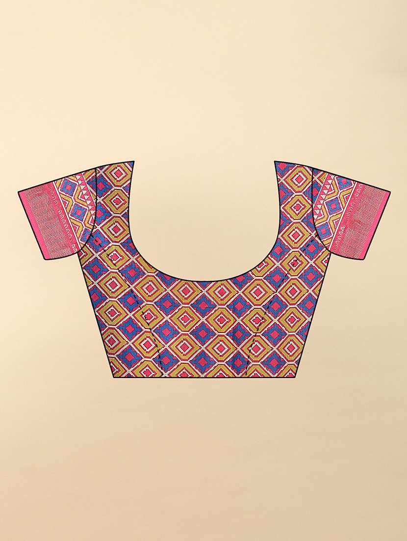 women printed patola saree with blouse - 22491549 -  Standard Image - 5