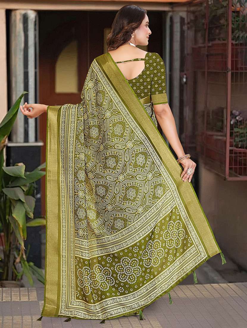 women printed casual wear saree with blouse - 22491564 -  Standard Image - 3